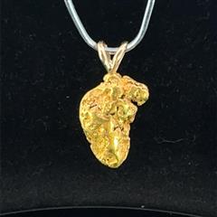 22K Yellow Gold Raw Nugget Pendant 3.1 grams